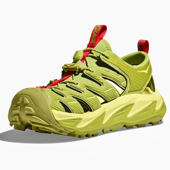 NWT Hoka Hopara Hiking Sandal Wet / Dry shoe in Dark Citron Luminary Green - Picture 13 of 16